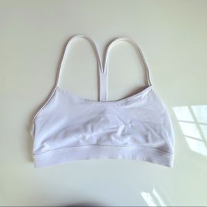 Lululemon Yoga Flow Y Nulu Bra, white sports bra, size 6